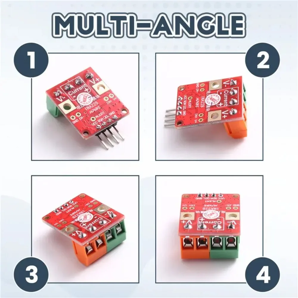 AvaCoreINA228 Voltage Current Module 5 Pieces Bi-Directional Zero-Drift Breakout Board Current Voltage Monitoring Sensor Module