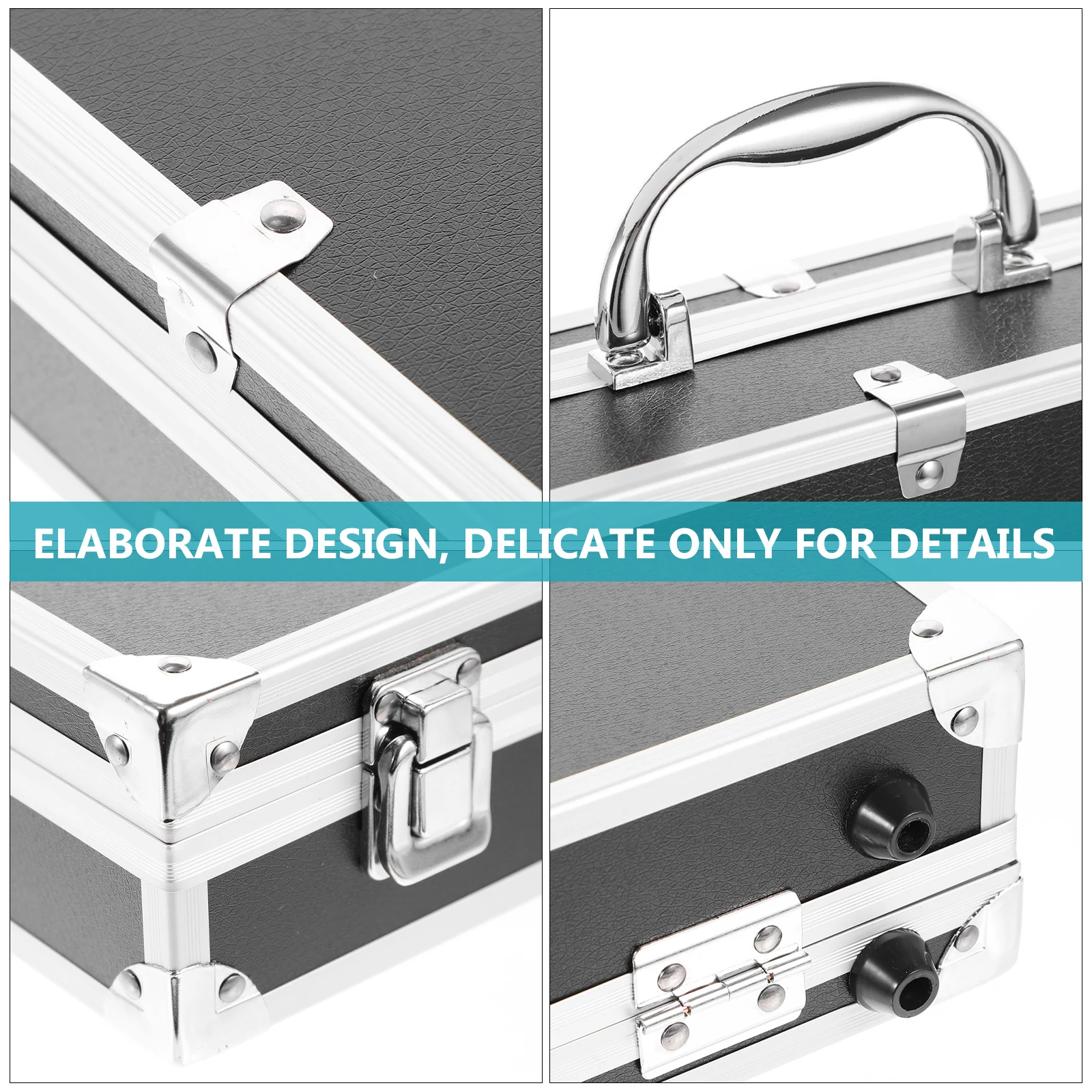 

Portable Aluminum Alloy Tool Box Lockable Flight Case Large Capacity Carry Handle Tools Container Multifunctional Storage Box