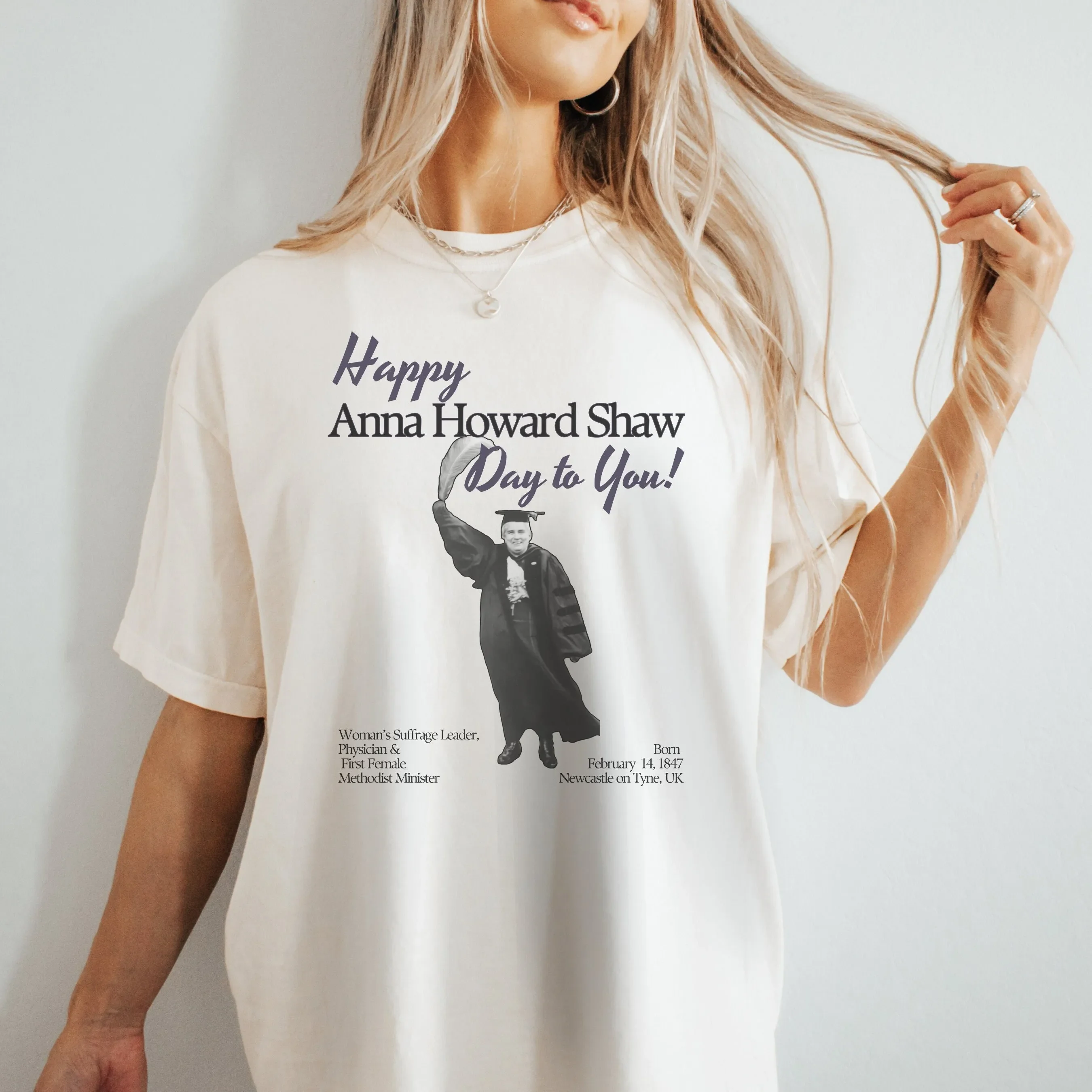 Happy Anna Howard Shaw Day T Shirt for 30 Rock Fan  Liz Lemon Anti Valentines Funny Women s Suffrage
