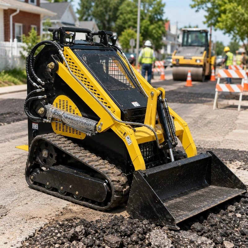 Stand on Skid Steer Loader EPA CE Approved Strong Steel Bucket Customized Stable Track Drive Garden Soil Moving
