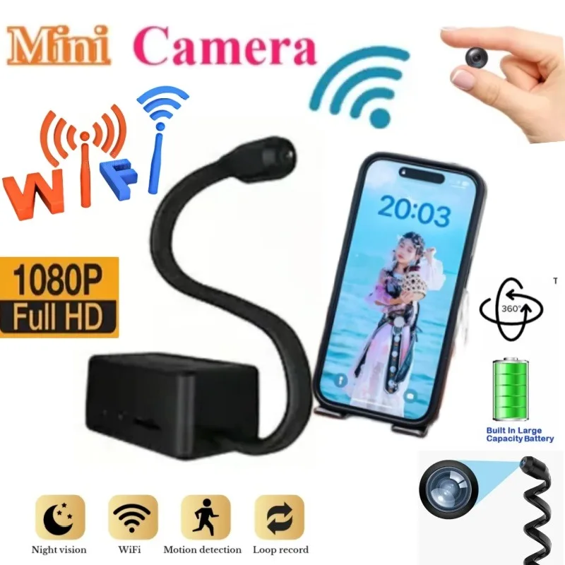 wifi-1080p-hd-360度-°-ミニカメラセキュリティ-ip-reomote-監視ボディカム回転可能なレンズナイトビジョン小型ビデオカメラ-espia-アラーム