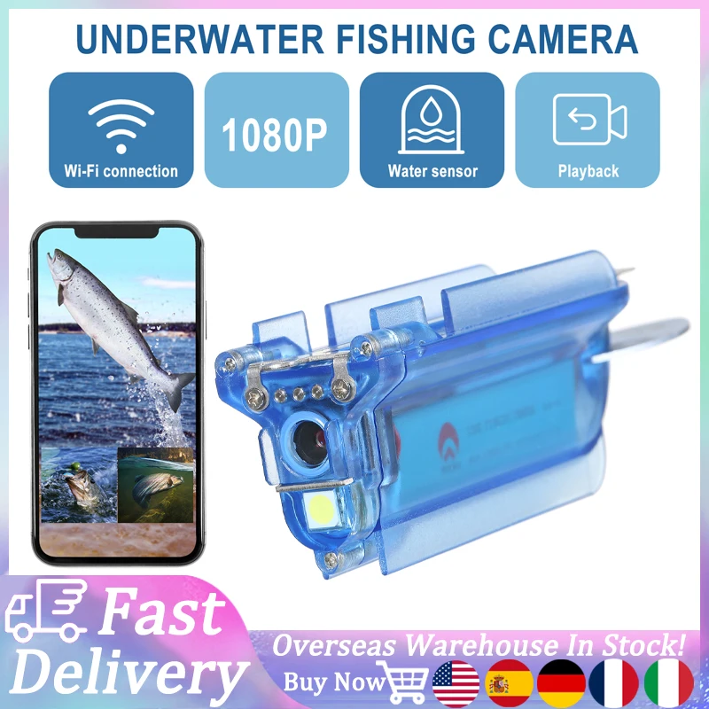 

WiFi Fish Finder Wireless Underwater Fishing Camera 1080P Video Camera Loop Recording APP Control for Ice Lake Boat Fishing Tool