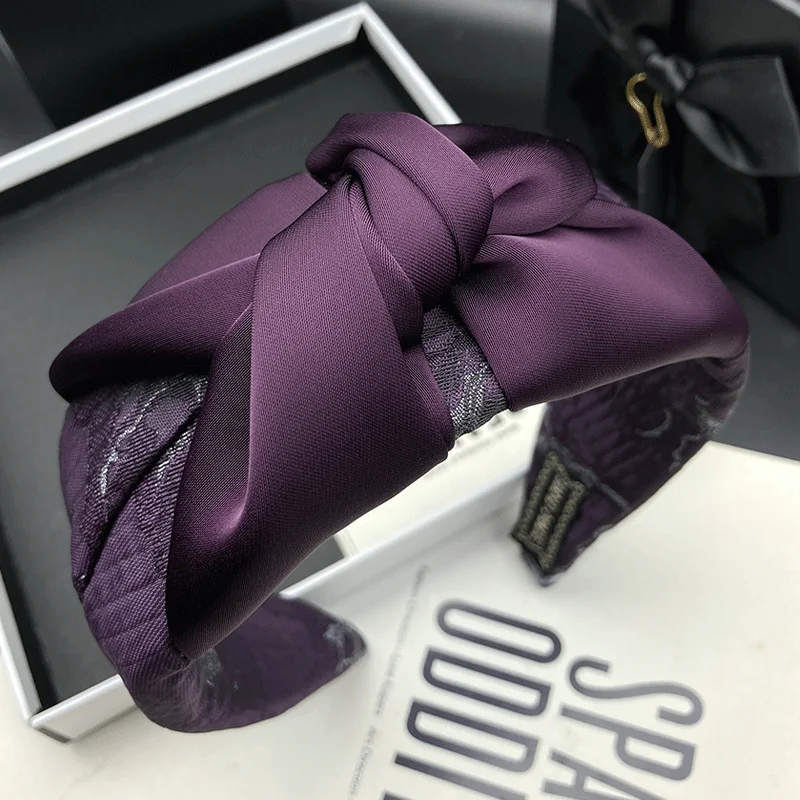 Elegant Fashion Hair Clip Headband for Women High Top Knot Hair Accessory Wide Edge Pressed Hair Face Washing Headband