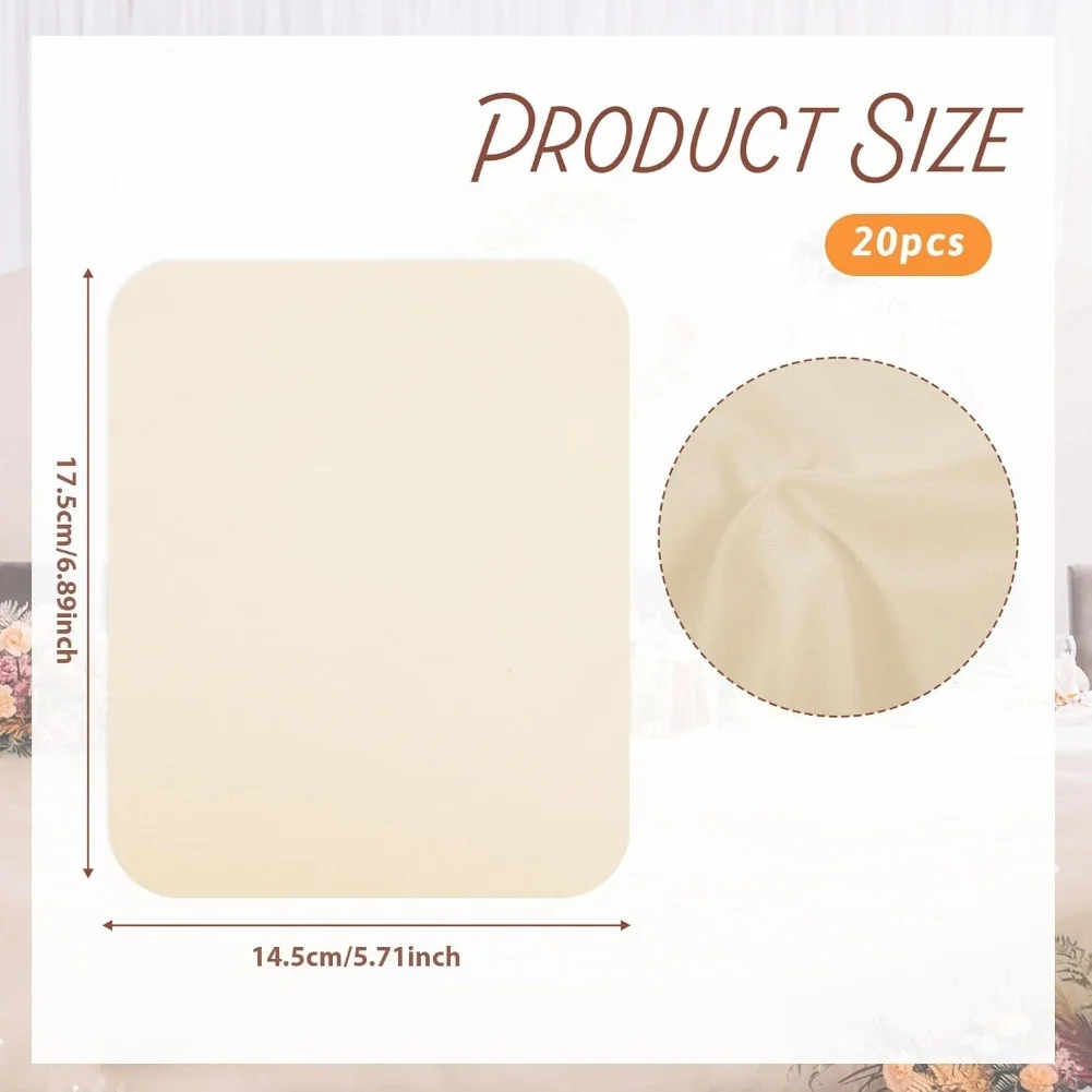 20Pcs Pre-Cut Chamois Cloth Artificial Chamois Leather For Smoothing Pot Rims For Cleaning Glass/cars/cameras/jewelry Tool