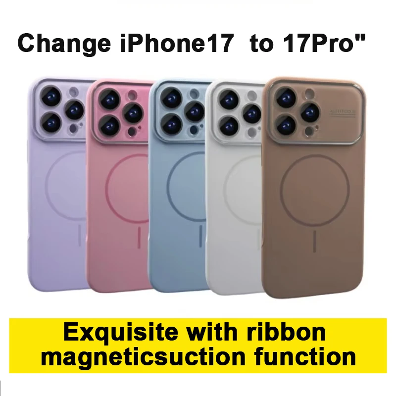 

Suitable for Apple 17 16 15 Pro Max phone case, magnetic full coverage protective case, high-end couple style protective case
