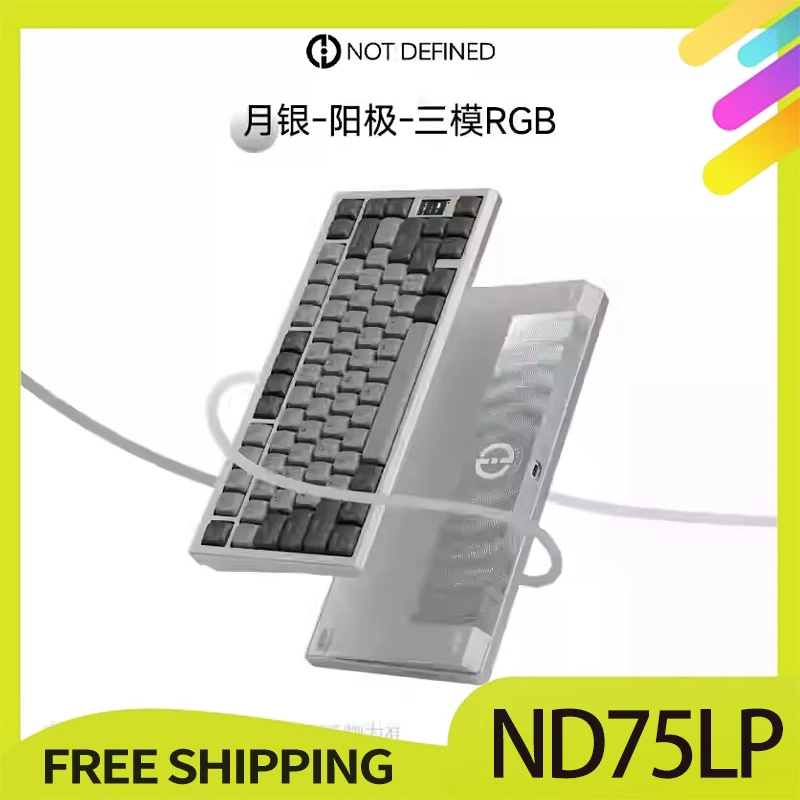 Not Defined ND75LP Mechanical Keyboard Tri-mode Aluminum Alloy RGB Gasket Structure Customized Gaming Keyboard Pc Gamer Accessor