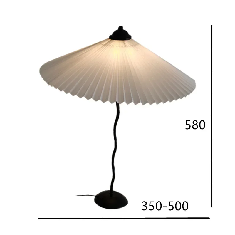 USB Pleated Umbrella Table Lamp Ins Swing Wrought Iron Master Bedroom Living Room Bedside Lamp E14 Lamp for Bedroom