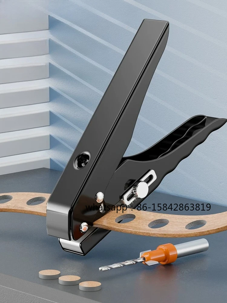 3-in-1 Woodworking Punching Pliers, Heavy Duty Edge Banding Hole Punch for Ecological Board