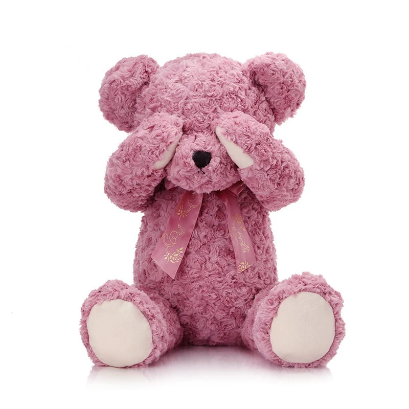 4 Colors Cute Bear Plush Toy Stuffed Soft  for Girls Gift Classical Shy Bear with Different Postures Kawaii Animals Plush Dolls