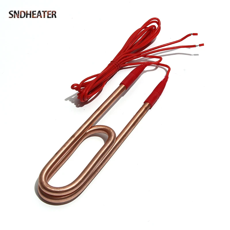 

SNDHEATER 220 В медный водостойкий нагревательный элемент 3 кВт 4 кВт электрические кипящие трубы высокой мощности 360 мм 2U водонепроницаемый 2 м красный провод