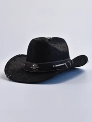 Winter Autumn Men's Western Cowboy Hat Vintage Gentleman Lady Cowgirl Jazz Hat Sombrero Hombre