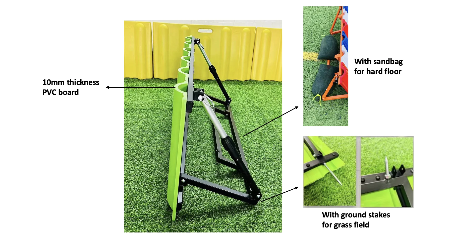 New Design Steel Frame Adjustable Angle Training Equipment Soccer Wall Rebound for Goalkeeper