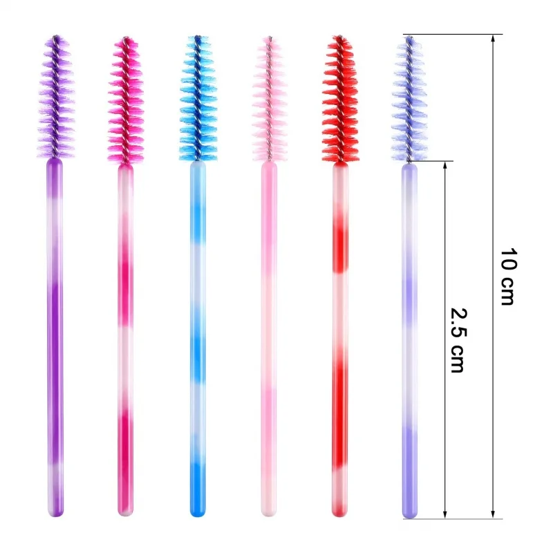 300/100 pçs escova de sobrancelha descartável varinhas de rímel aplicador de cílios escova de cosméticos com alça de cristal ferramenta de extensão de cílios