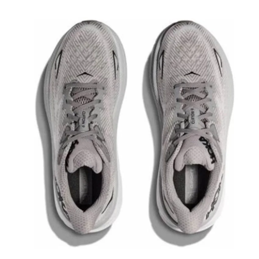 حذاء Hoka One One Clifton 9 Harbour Mist Gray للمشي في الهواء الطلق حذاء رياضي كاجوال للمدربين أحذية رياضية للنساء والرجال