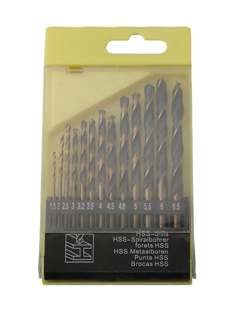 HSS Cobalt Drill Drill Bit Set Heavy-Duty Hole Cutter Straight Shank 1.5-6.5mm 135° Split Point Cobalt Drill Bit