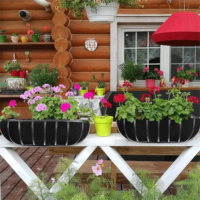 Felt Fiber Liners Thick Liners for Planters Hanging Basket Liners Replacement Liners for Garden Flower Pot Balcony Decoration