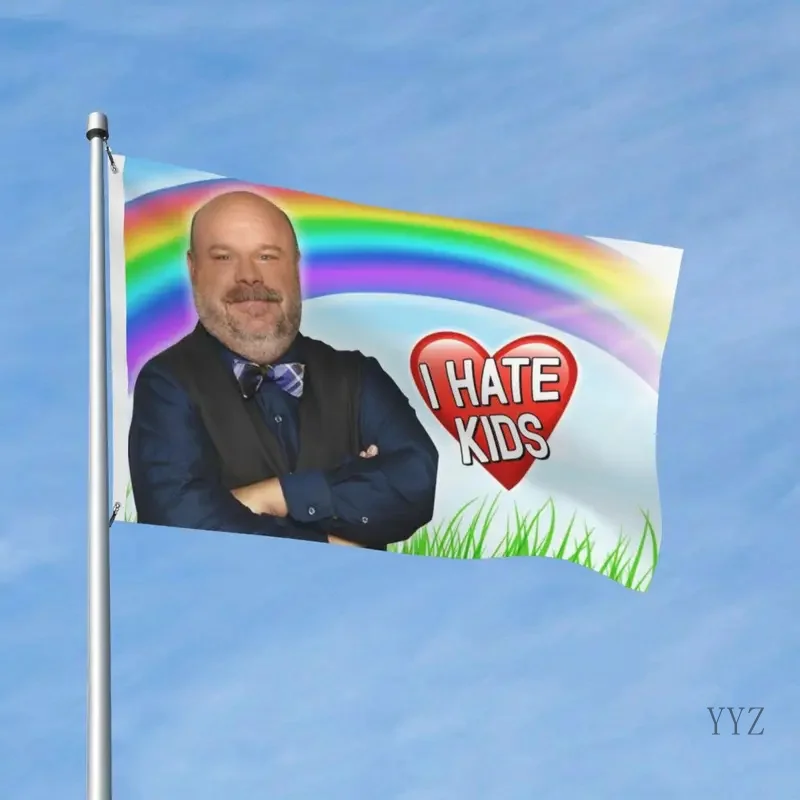 Bertram Hate Kids Flag Outdoor Banner All Weather Funny Meme Art Decoration Double Sided 2x3 3x5 4x6 5x8 FT Flags