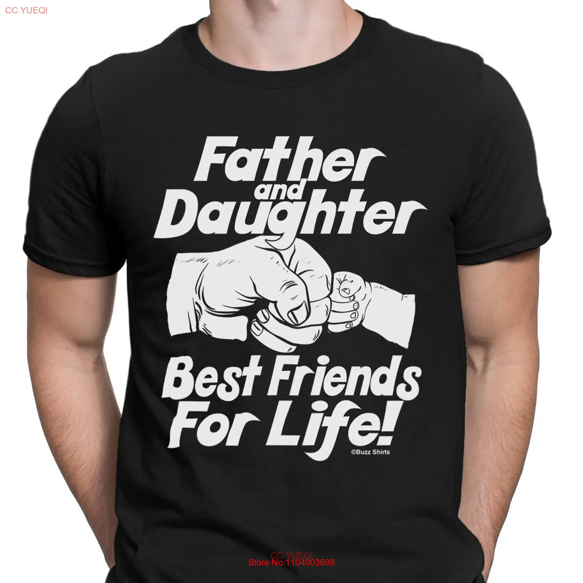 Fathers Day T Shirt FATHER DAUGHTER Friends For Life Cotton Sustainable long or short sleeves