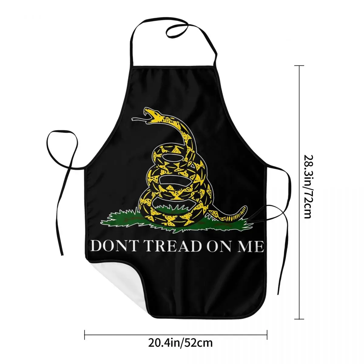 Don't Tread On Me Snake Gadsden Flag Apron Chef Cooking Cuisine Tablier Bib Kitchen Cleaning Pinafore for Women Men