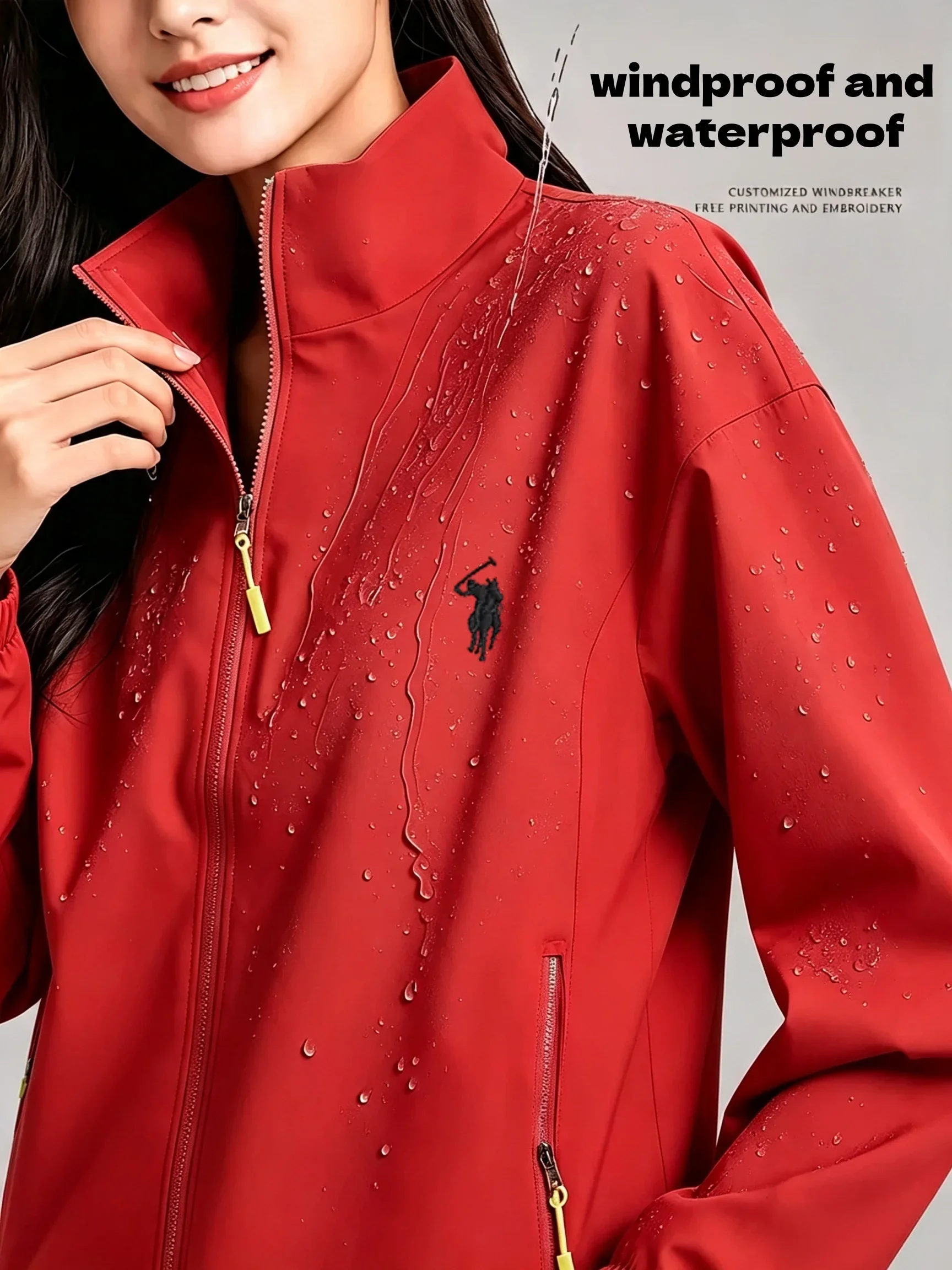 2026 neue High-End-Markenjacke für Damen und Herren mit langen Ärmeln und Reißverschluss, Herbstmode, exquisite Stickerei, wasserdicht, strapazierfähig. – Detail 11
