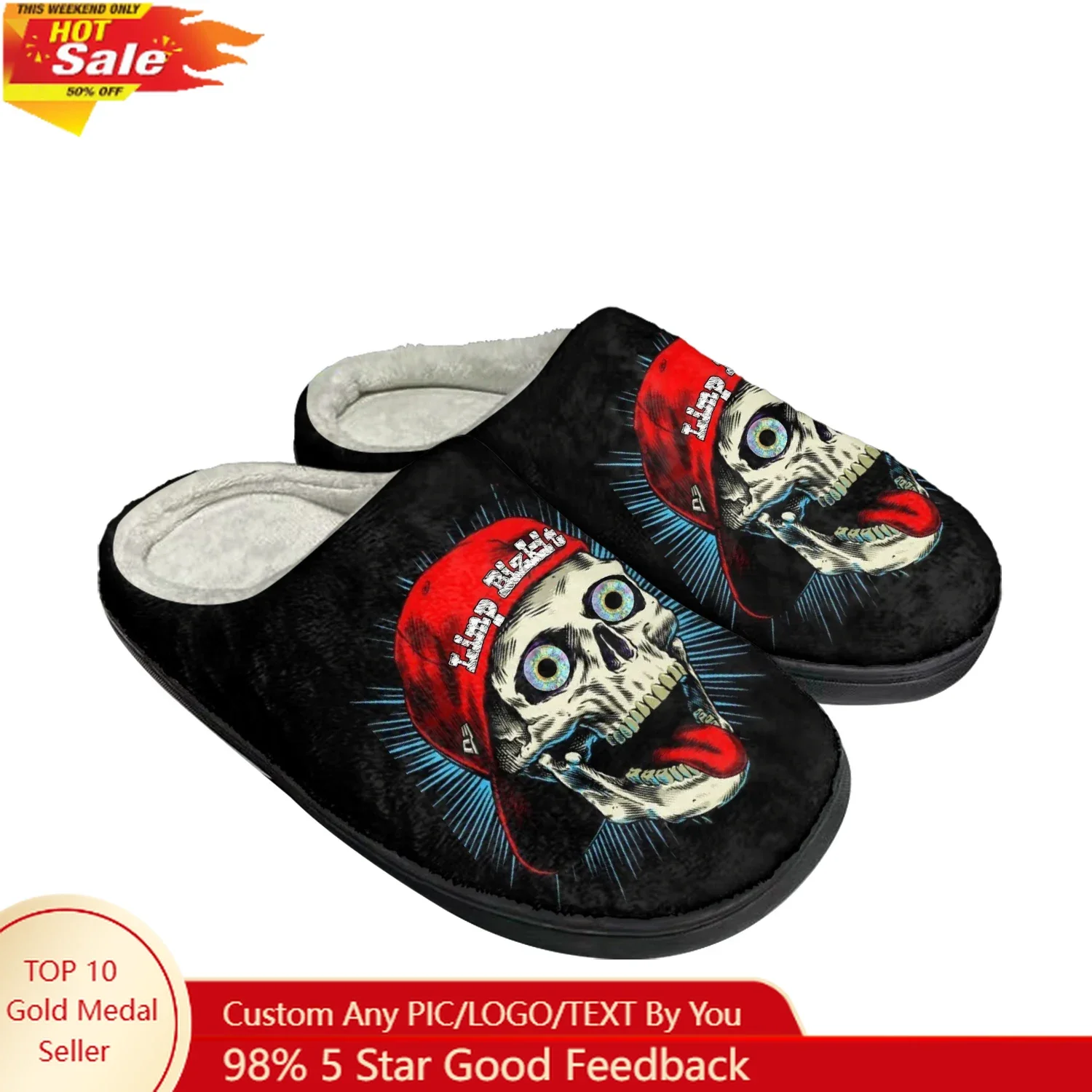 

Limp Bizkit Rock Band Home Cotton Slippers Mens Womens Teenager Fashion Plush Bedroom Casual Keep Warm Shoes Tailor Made Slipper