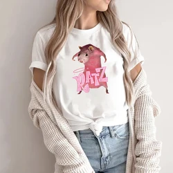 Ratz T-Shirt Nice Ratz Tee Top Funny Pink Rat Meme Internet Humor Unisex Trending Shirt Śmieszny wzór meme Y2K TOP