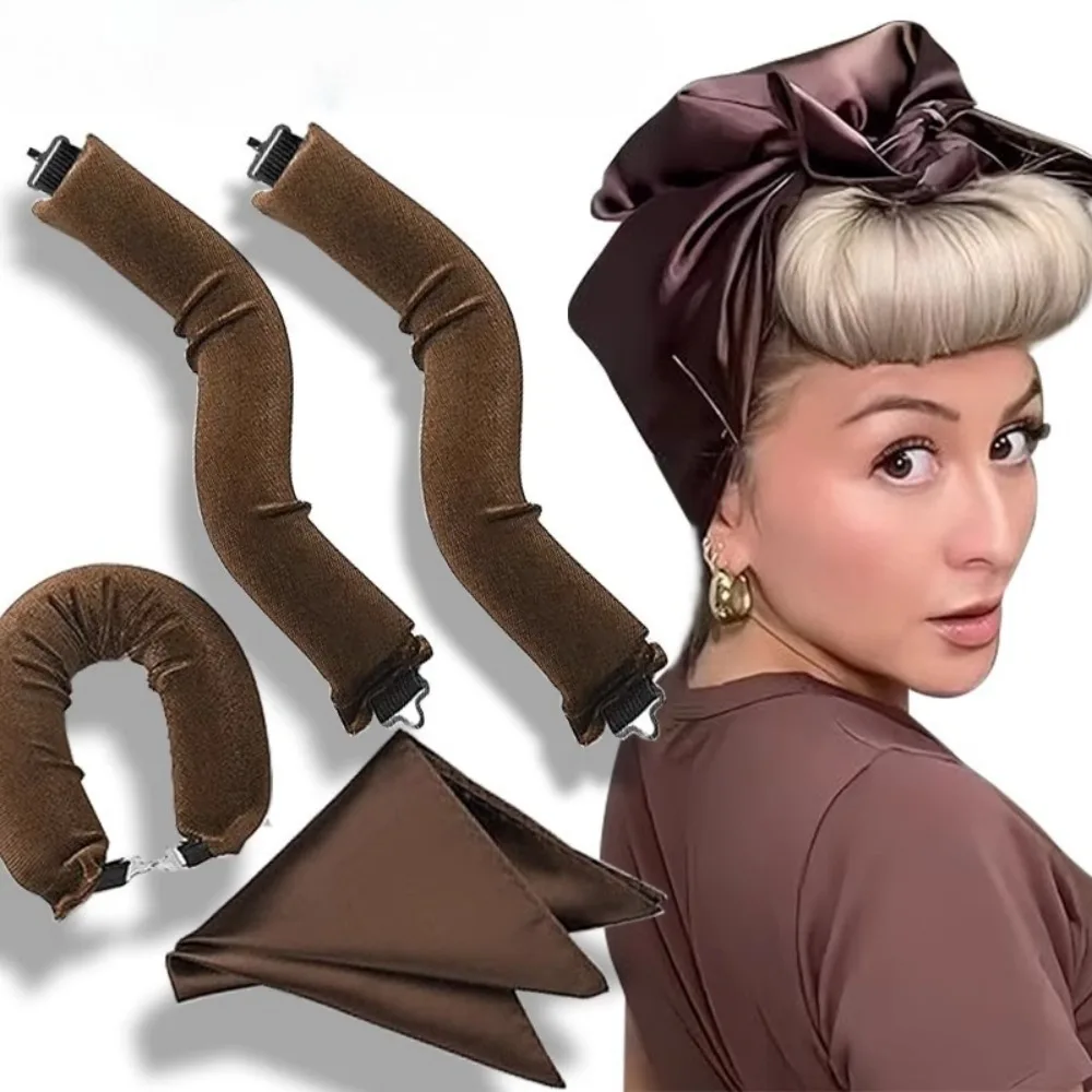 Bigoudis souples sans chaleur, bandeau boucleur, rouleaux à cheveux sans chaleur, boucles paresseuses avec crochet, bigoudis de nuit, outils de coiffure