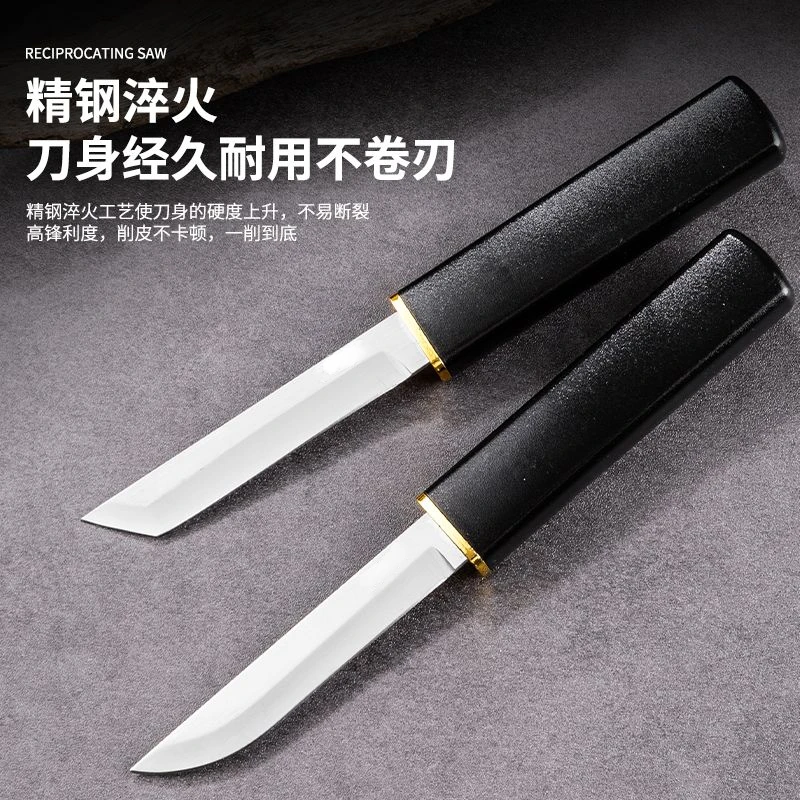 2 in 1 Pocket Knife Tanto & Drop Point Fixed Blade Japaness Style Survival Knife Camping EDC Tools Tactical Knife,Gift for Men