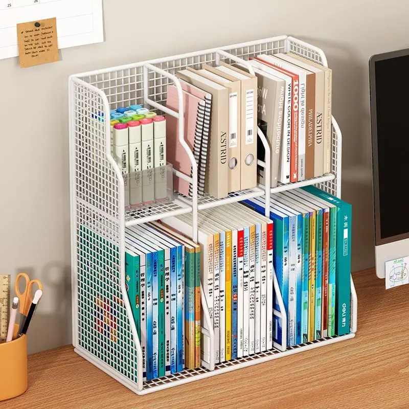 AOLIVIYA Desk Bookcase Cabinet Library Shelves Bookshelf Storage Rack Kids Picture Dormitory Display Organizer Stand