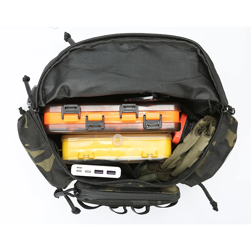حقيبة خصر متعددة الوظائف للرجال سعة كبيرة متينة للرجال حقيبة خصر لصيد الأسماك في الهواء الطلق خفيفة الوزن حقيبة صدر للرجال تكتيكية