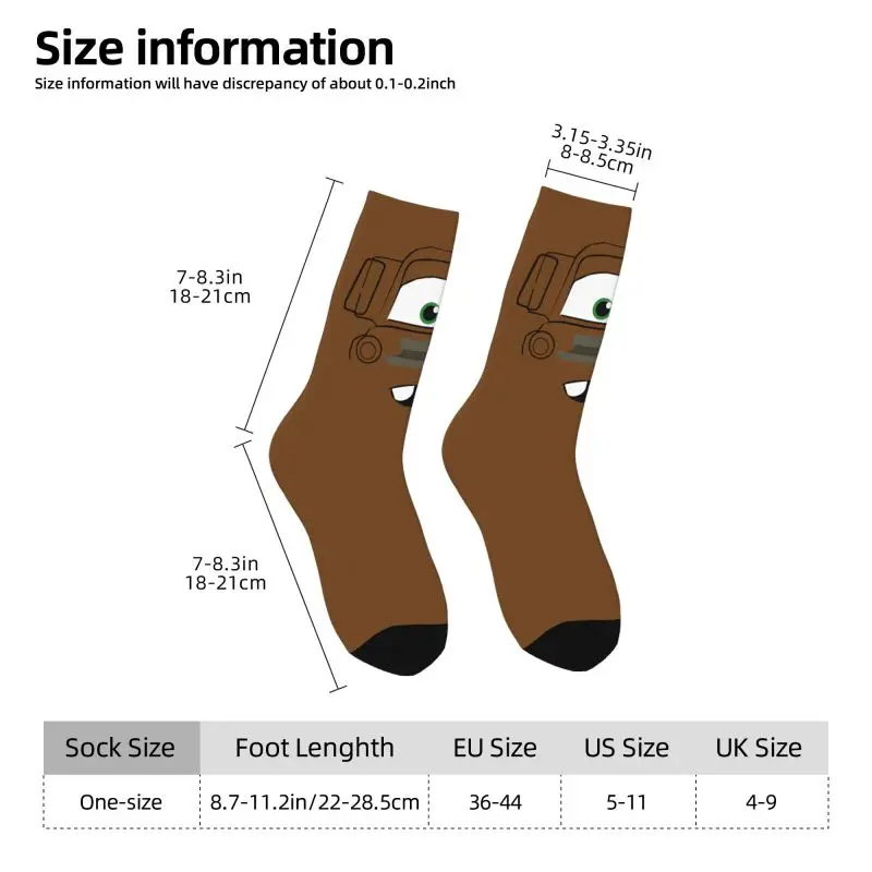 Custom Fun Men's Lightning McQueen Dress Socks Unisex Comfortable Warm 3D Printing Cars Anime   Crew Socks