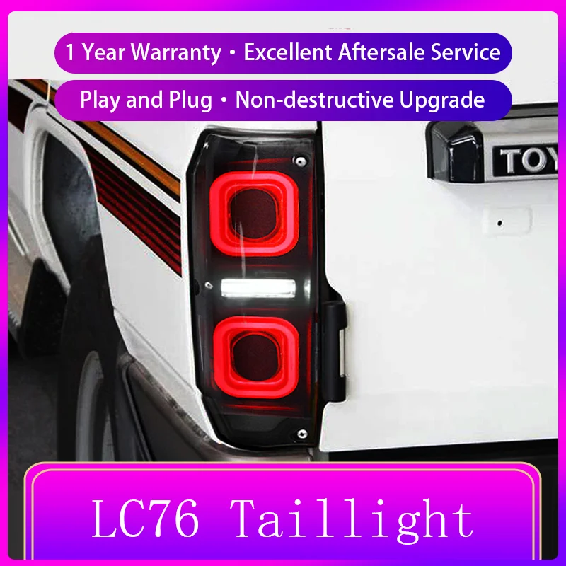 2 PCS Auto Light For Toyota LC70 LC71 LC76 Land Cruiser LC78 LC79 Tail Lamp Highlight Taillight LED Signal Tools Car Accessory