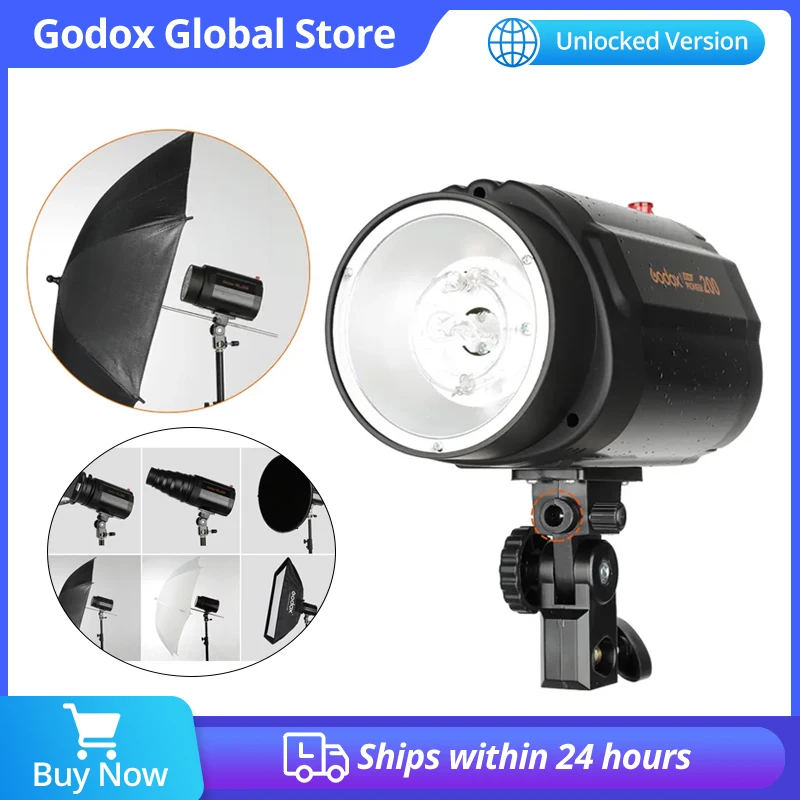 

Godox 200W Monolight Photography Photo Studio Стробоскопическая вспышка (мини-студийная вспышка)