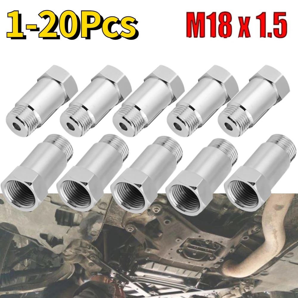 M18X1.5 Oxygen O2 Sensor Extender O2 Oxygen Sensor Spacer Car CEL Fix Check Engine Light Eliminator Adapter Converter 1-20Pcs