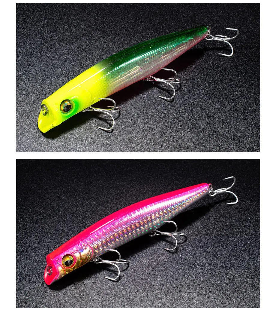 Schwimmender Minnow-Köder, Topwater, ohne Lippe, Harter Köder 12cm 21g für Topmouth-Culter und Elopichthys, Süßwasser-Angeln – Detail 5