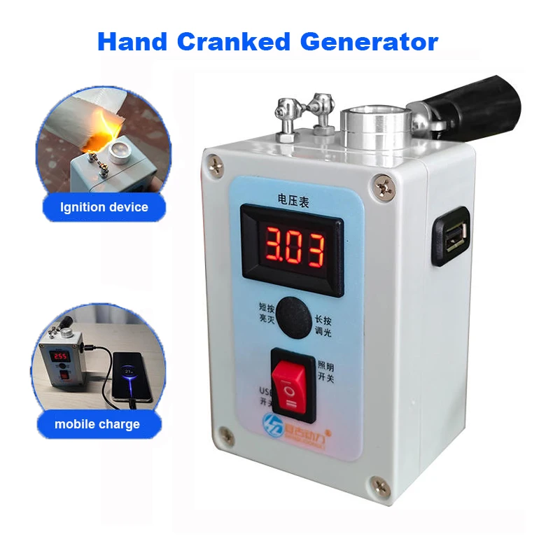 Portable Hand Crank Generator USB 5V/5W Small Appliances Charging Treasure Outdoor Mobile Phone Emergency Manual Generator