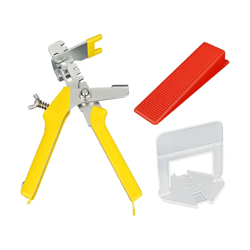 100 Pcs Tile Leveling System 1mm/1.5mm/2mm/2.5mm/3mm 300  Clamps + 200 Wedges + 1 Pliers Plastic Tile Spacers  Tools