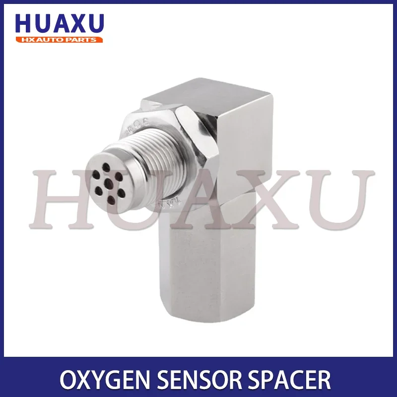 90 Degree Angled Oxygen Sensor Spacer Oil Pressure Sensor Adapter Mini Catalytic Converter Check Engine Light Cel Fix O2 M18X1.5