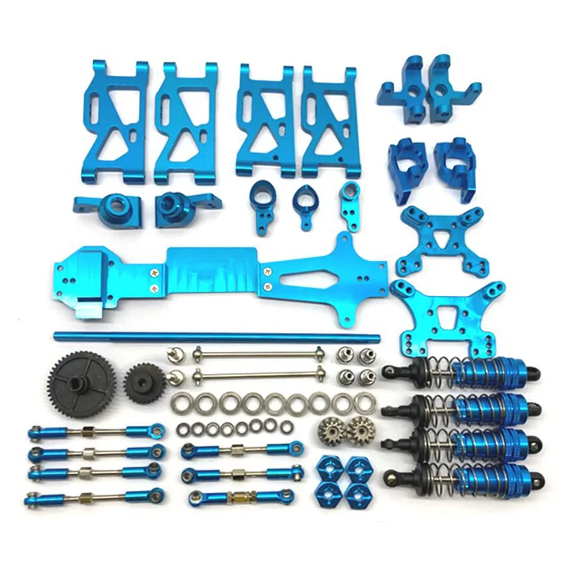 for WLtoys 1: 14 144001 RC Car Upgrade Spare Parts Swing Arm C Seat Combiner Steering Cup Rear Wheel Seat,Blue