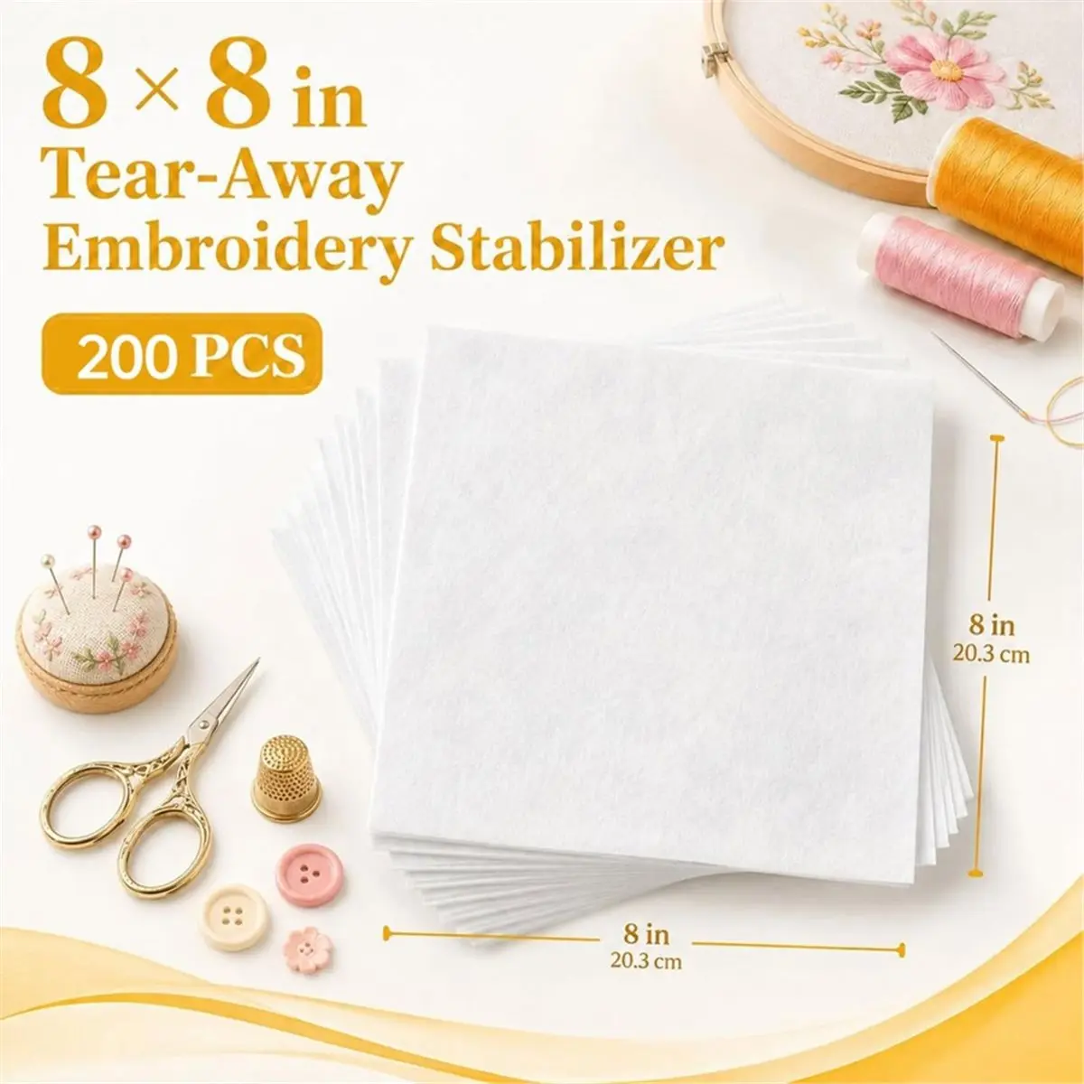 Tear Away Embroidery Stabilizer 8