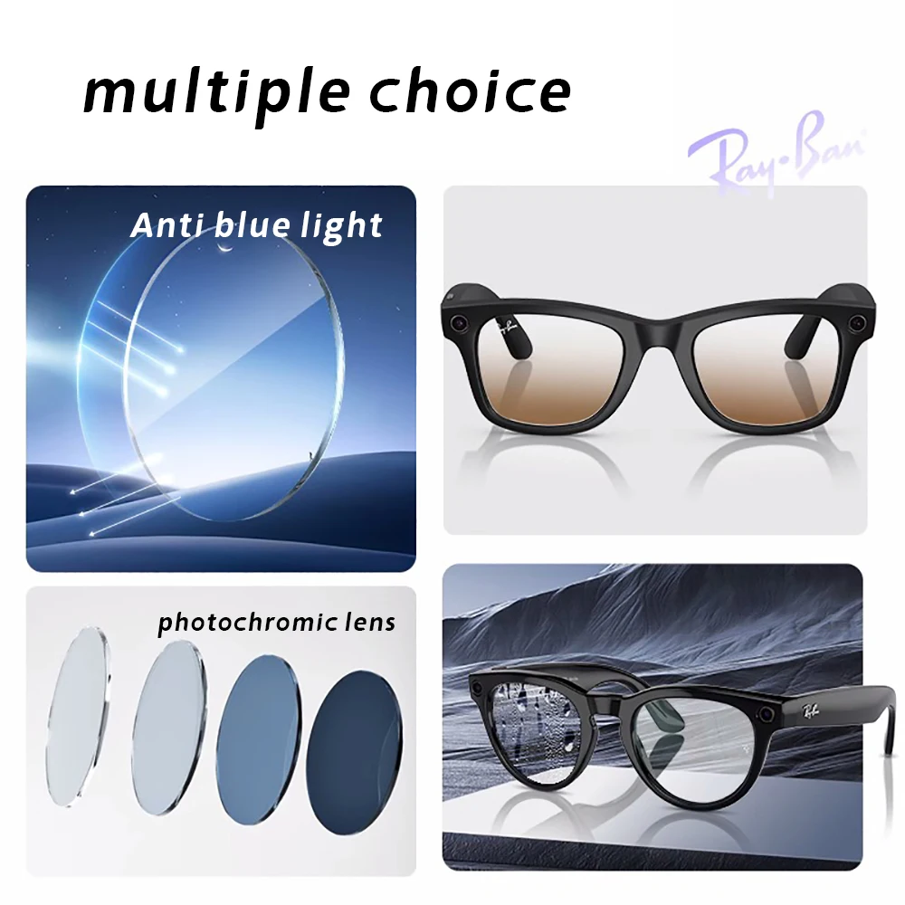 For Ray Ban Meta Wayfarer Gen2 Smart Glasses Customized Prescription Myopia Lens Progressive Lens Accessories