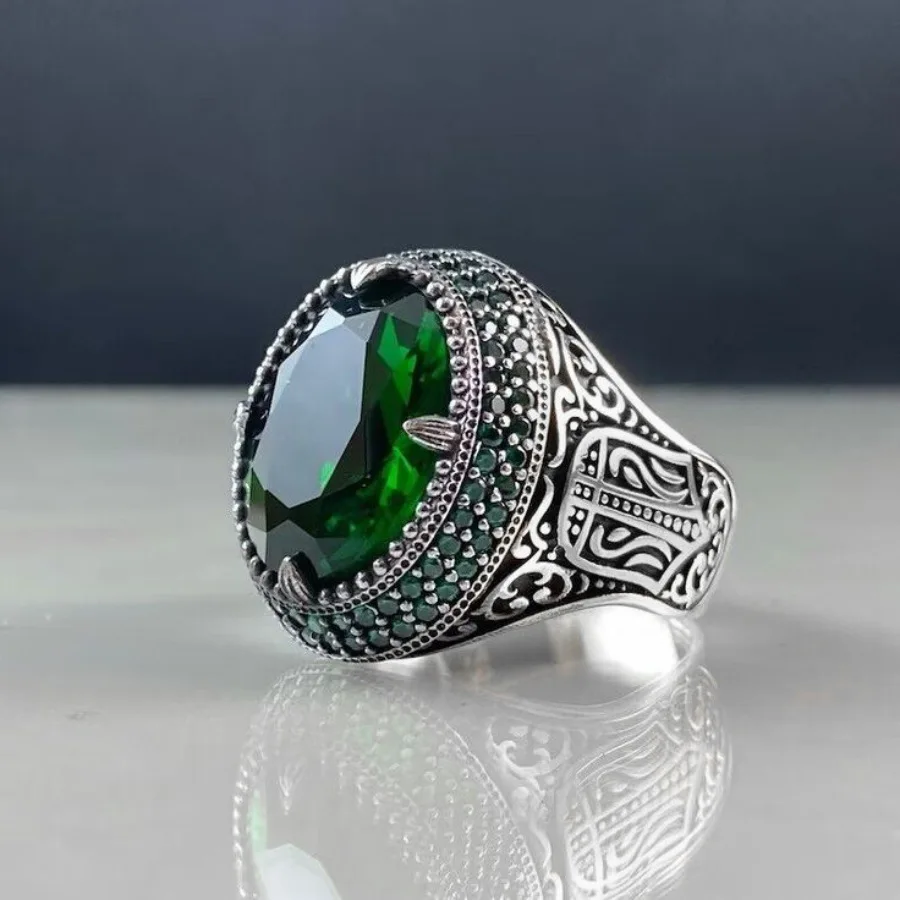 Nueva aleación retro decorada con anillos de compromiso para hombres europeos y americanos, venta directa de fábrica