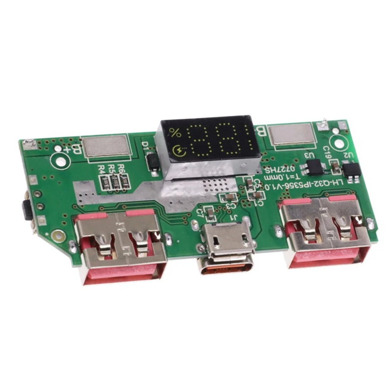 5V 3A Lithium Battery Digital Display Fast Charging Module IP5356 TYPE-C Micro-USB QC3.0 2.0 PD3.0 PD2.0/AFC/FCP Easy Install