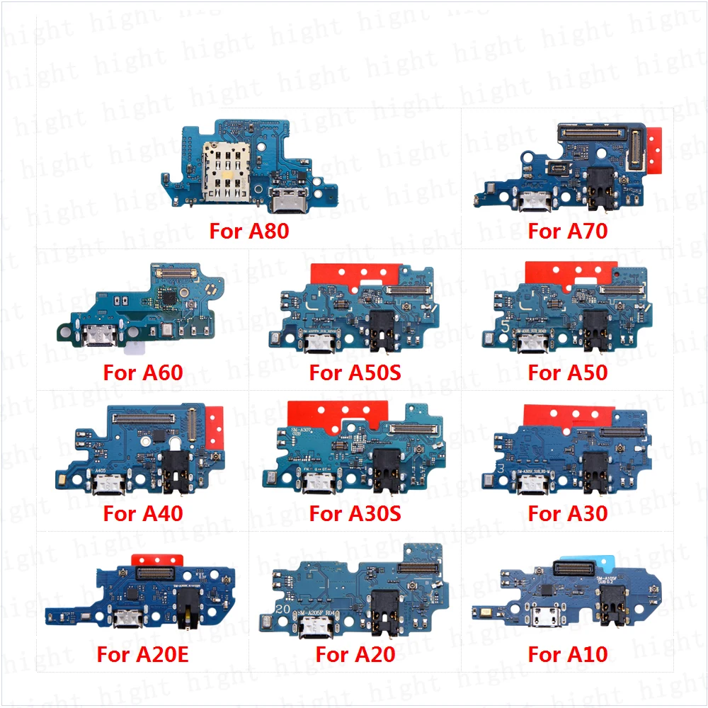 

Charging Flex Cable with Microphone For Samsung Galaxy A80 A70 A60 A50S A50 A40 A30S A30 A20E A20 A10 Mic Connector