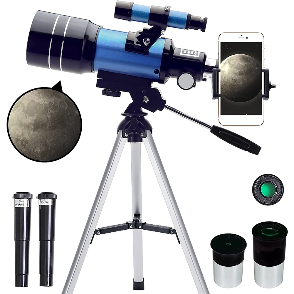 Superior-Telescope For Adults & Kids,70Mm Aperture (15X-150X) Portable Refractor Telescopes For Beginners, 300Mm Travel Telescop