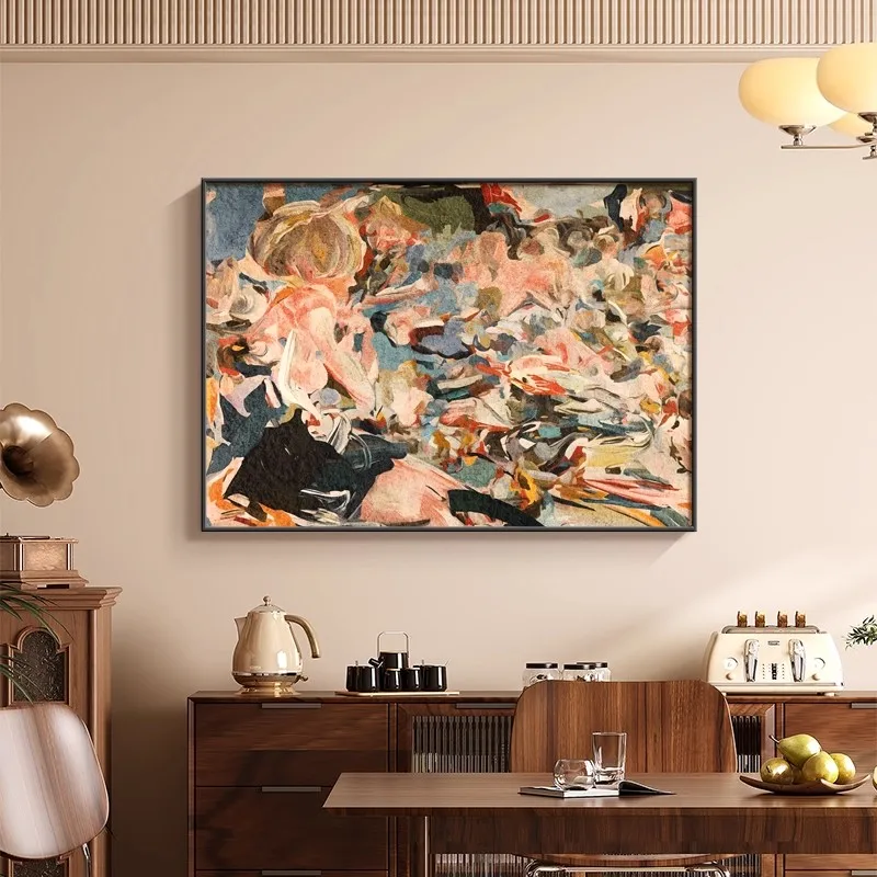 

French style living room electric meter box decoration painting multimedia box cover hanging painting no drilling ancient wind p