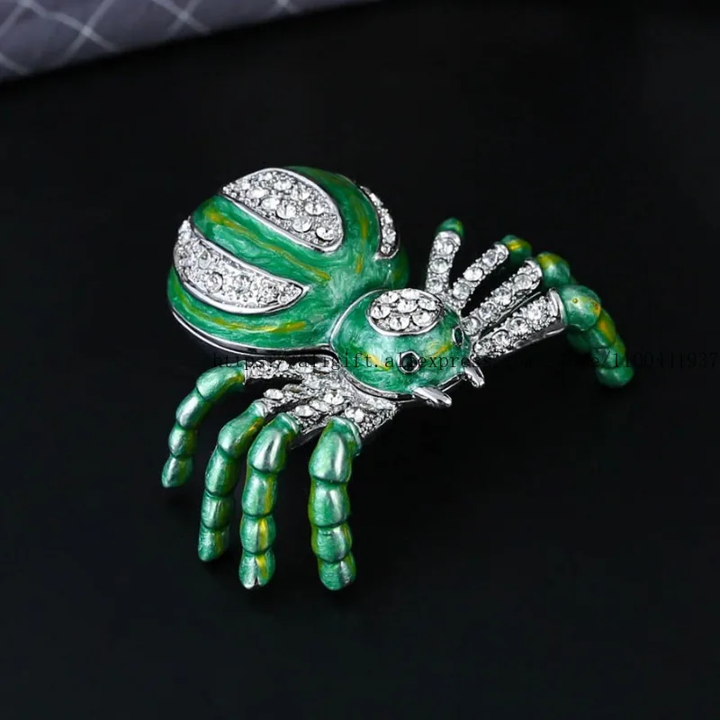

Enamel Spider Jewelry Boxes Alloy Craft Gifts Creative Home Small Ornaments For Decoration