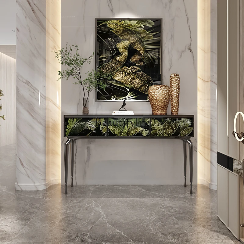 French light luxury door cabinet high-grade sensitive crystal porcelain diamond decorative cabinet