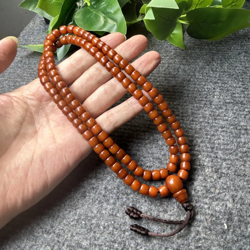 

Natural Primary Color Old Camel Bone Jadified Barrel Beads Old Camel Bone108Prayer beads bracelet Crafts Strings of Old Bones