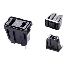 1PCS Black American Japan 2 sprong PDU UPS AC Power Outlet 2 Pin US Electrical Panel Receptacle AC Socket Type A 125v 15A